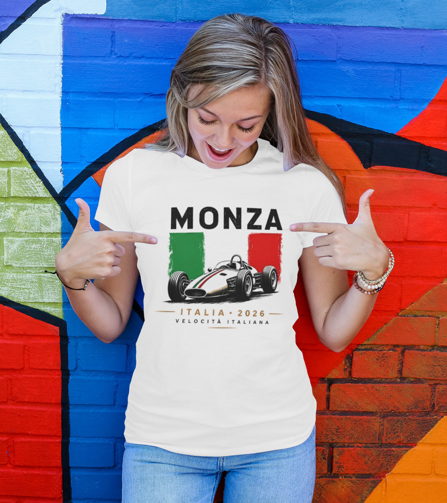 Monza Italia 2026 Velocita Italiana Formula 1 Racing Italian Flag T-Shirt