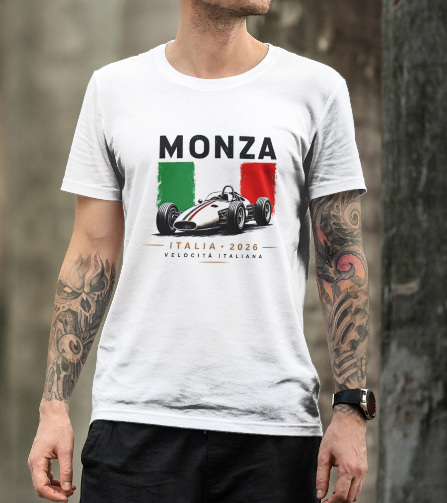 Monza Italia 2026 Velocita Italiana Formula 1 Racing Italian Flag T-Shirt