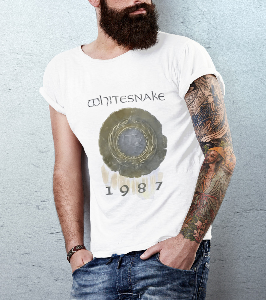 Whitesnake 1987 Album Cover Hard Rock Heavy Metal Band T-Shirt