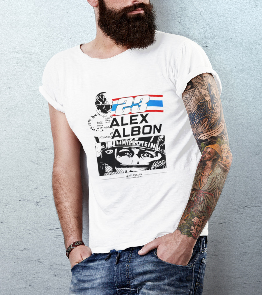 Alex Albon 23 Williams Racing Atlassian Myprotein T-Shirt