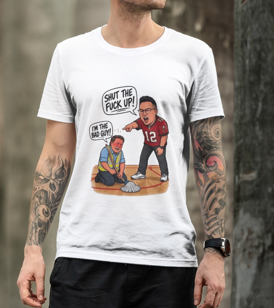 Rico Bosco Shut The Fuck Up I'm The Bad Guy 12 Red Jersey T-Shirt