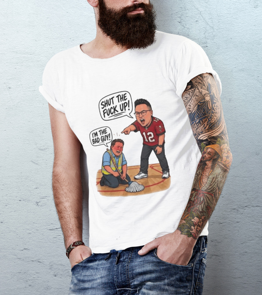 Rico Bosco Shut The Fuck Up I'm The Bad Guy 12 Red Jersey T-Shirt