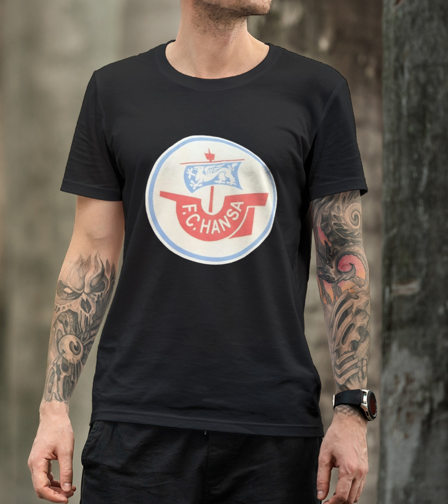 FC Hansa Rostock German Football Crest With Griffin T-Shirt