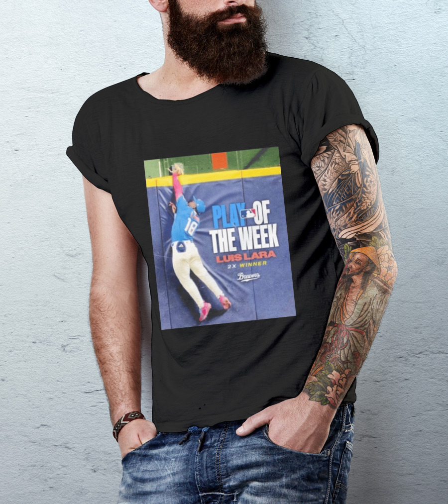 Luis Lara Play Of The Week 2x Winner Milwaukee Brewers T-Shirt