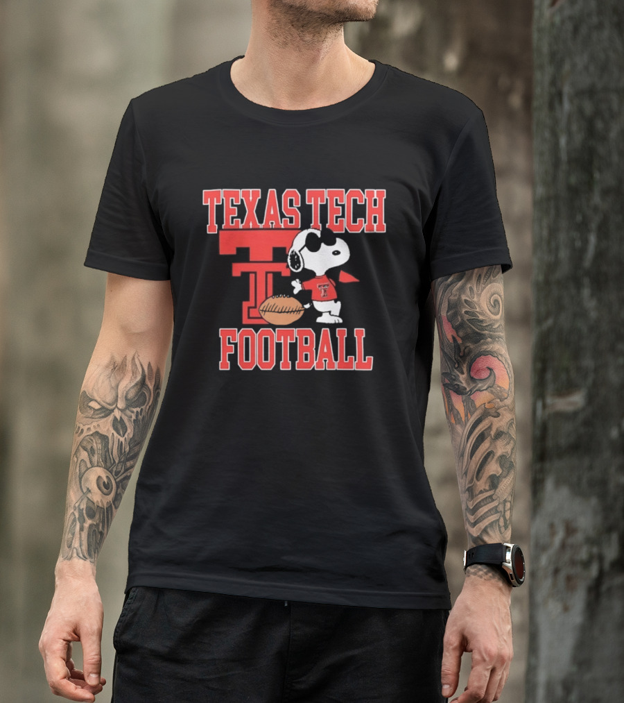 Texas Tech Football Snoopy Peanuts NCAA T-Shirt