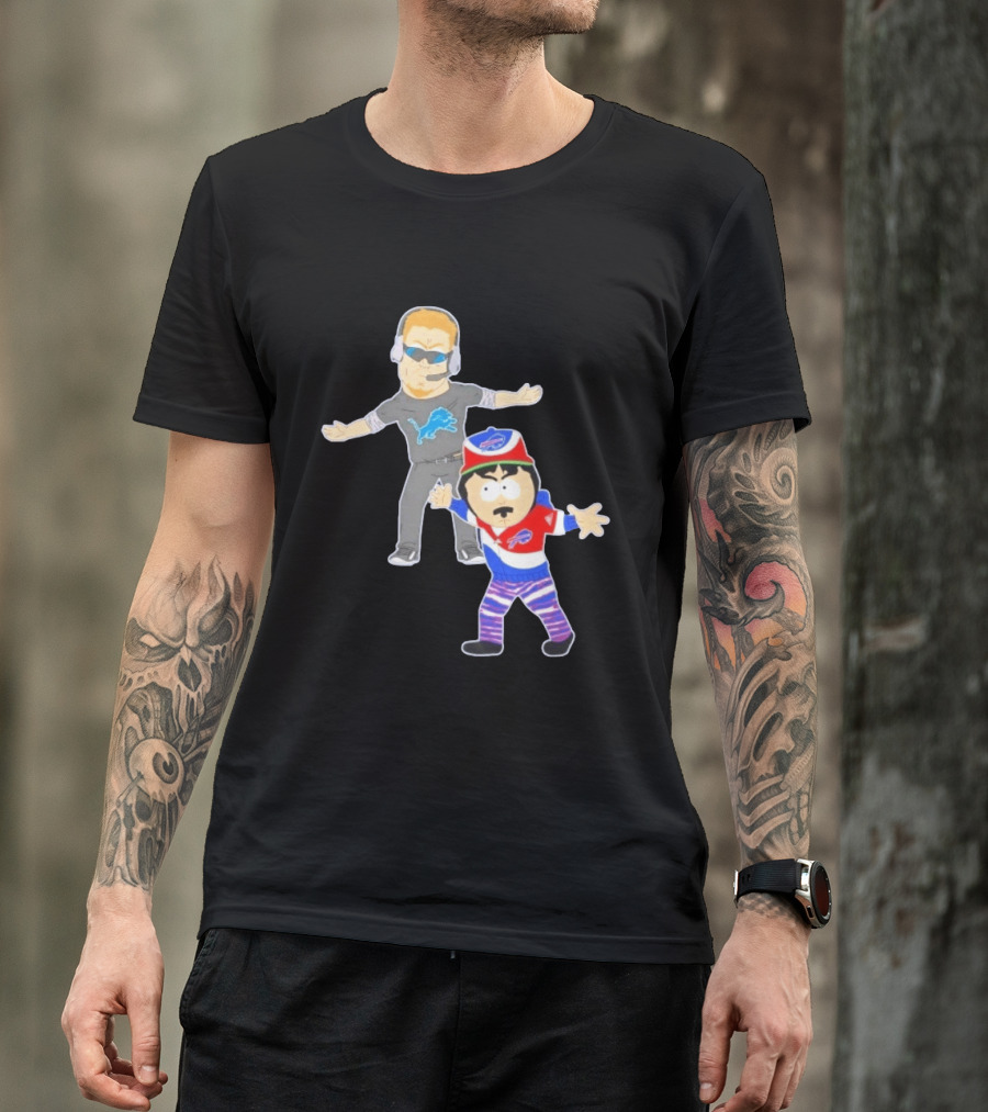Buffalo Bills Detroit Lions South Park Crossover Motown Bro Down T-Shirt