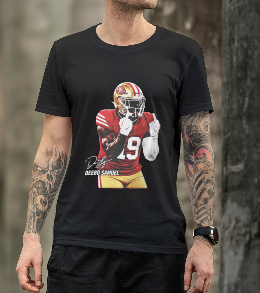 Deebo Samuel Number 19 San Francisco 49ers Signature Gesture T-Shirt