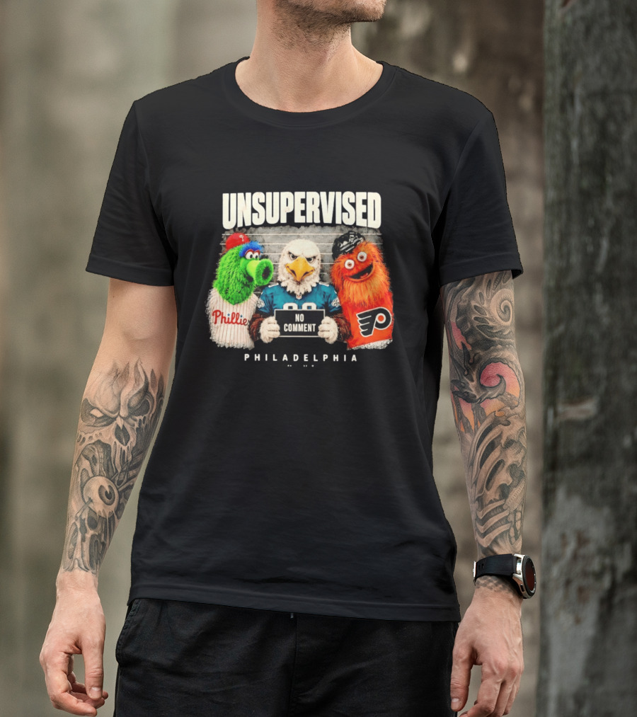 Unsupervised Philadelphia Mascots No Comment Phanatic Eagle Flyers T-Shirt