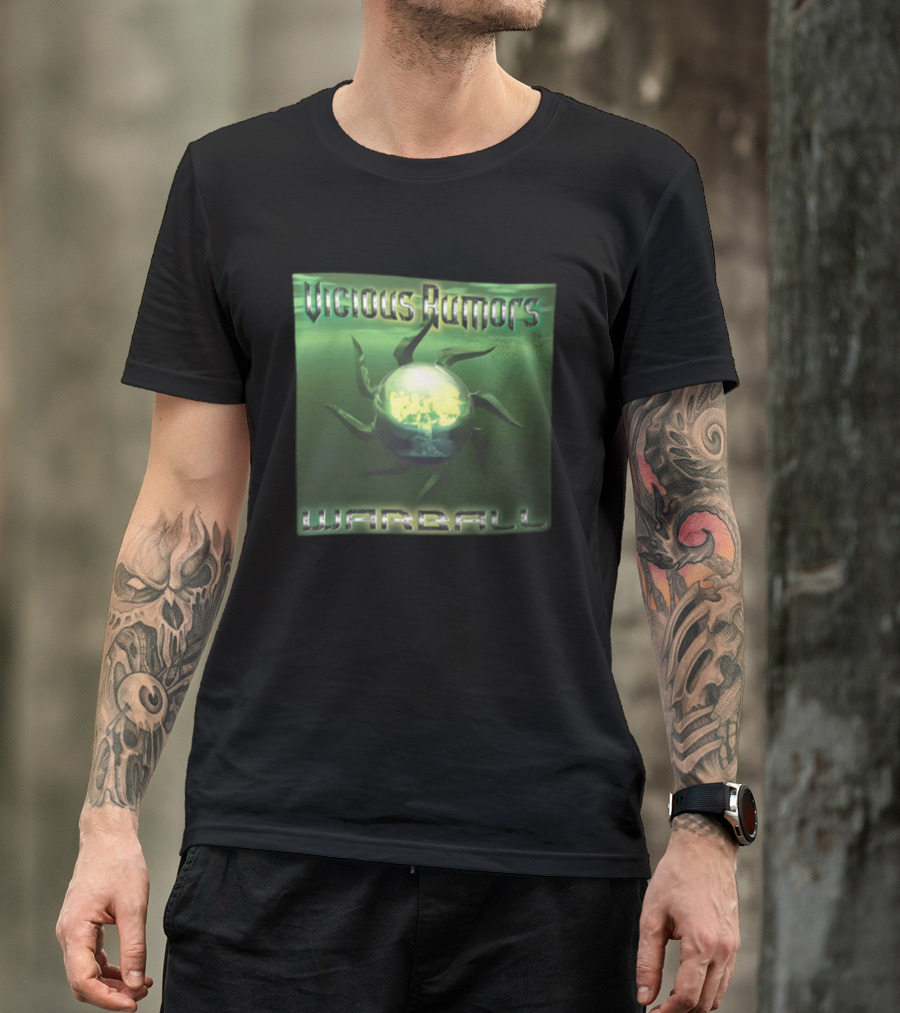 Vicious Rumors Warball Album Cover Heavy Metal Band Music T-Shirt