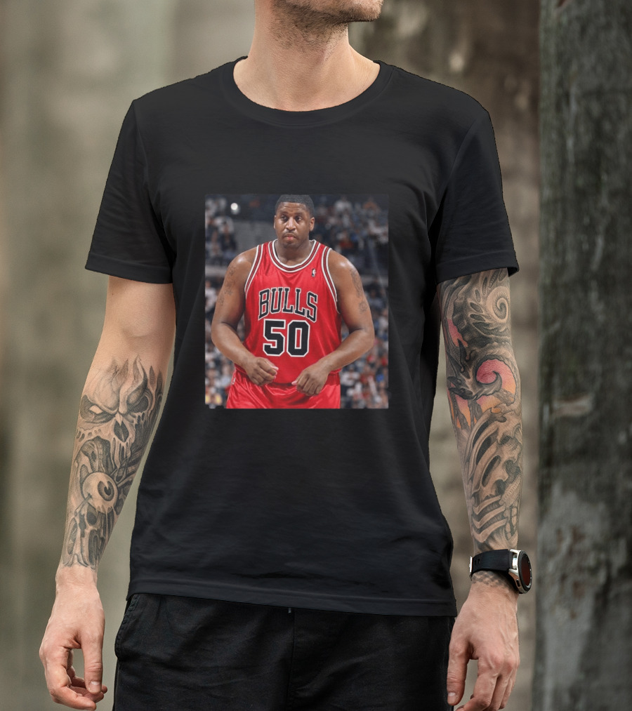 Bulls 50 Michael Sweetney Red Basketball Jersey T-Shirt