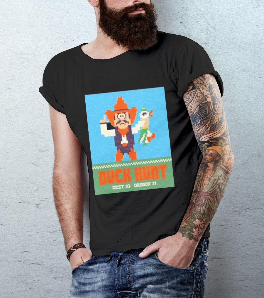 Oklahoma State Cowboys Duck Hunt OKST 39 Oregon 31 T-Shirt