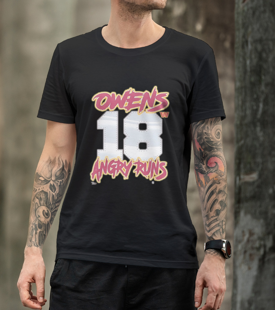Owens 18 Washington Commanders Angry Runs Good Morning Football T-Shirt