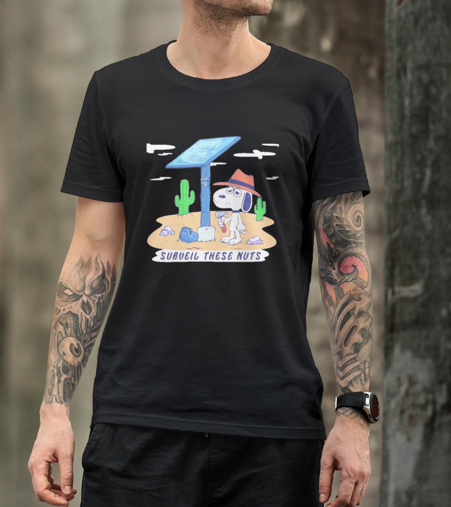 Spike Peanuts Subueil These Nuts Snoopy Desert Solar Panel T-Shirt