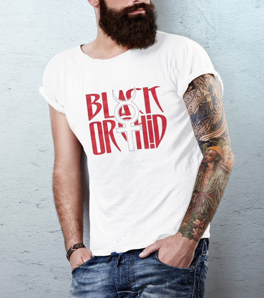 Black Orchid Venus Symbol Red T-Shirt