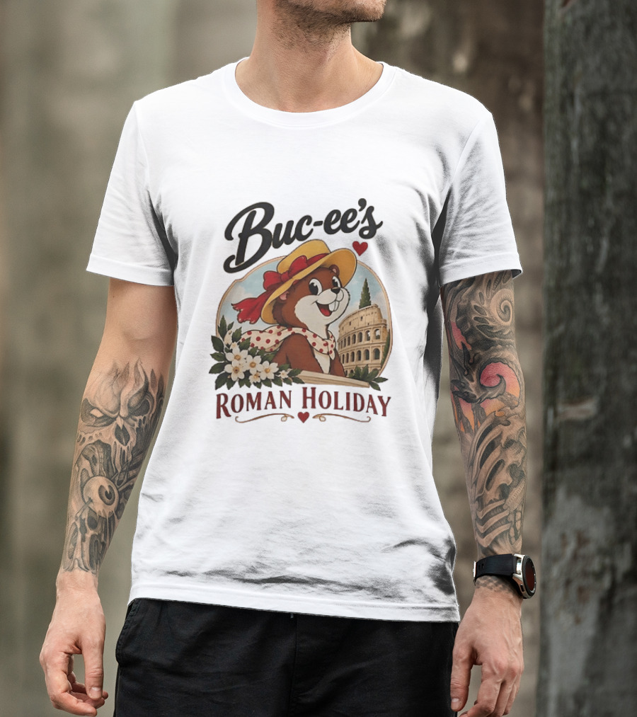 Buc Ee's Roman Holiday Travel Far Good Snacks Colosseum Adventure T-Shirt