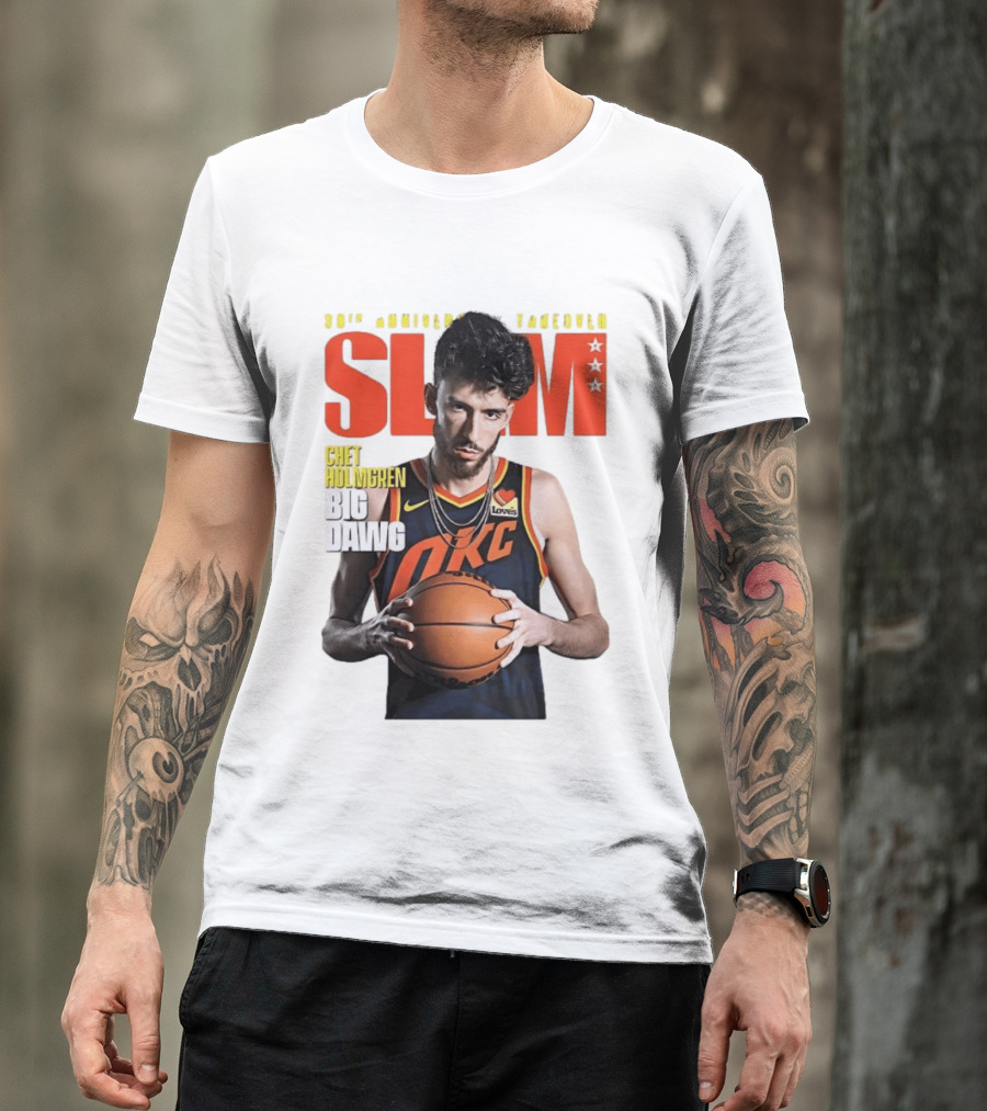 Chet Holmgren SLAM Magazine 30th Anniversary OKC Big Dawg Cover T-Shirt