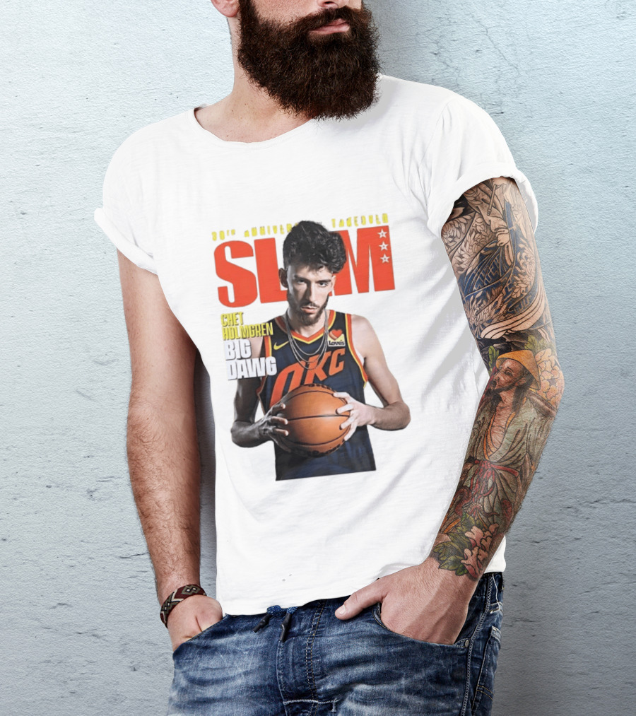 Chet Holmgren SLAM Magazine 30th Anniversary OKC Big Dawg Cover T-Shirt