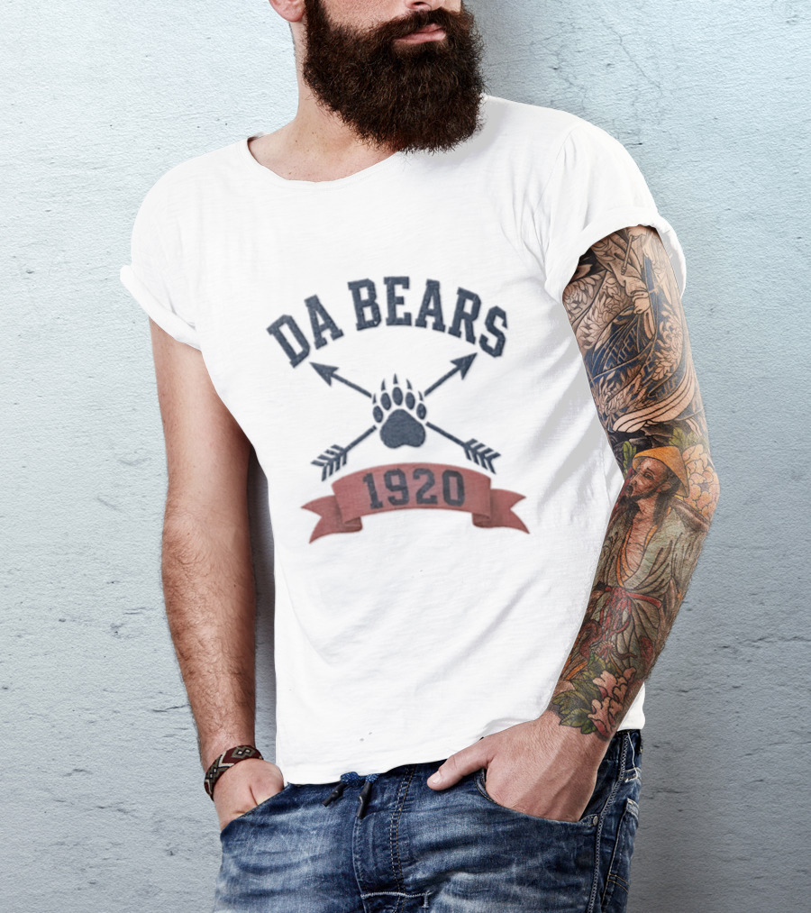 Chicago Bears Da Bears 1920 Paw Crossed Arrows T-Shirt