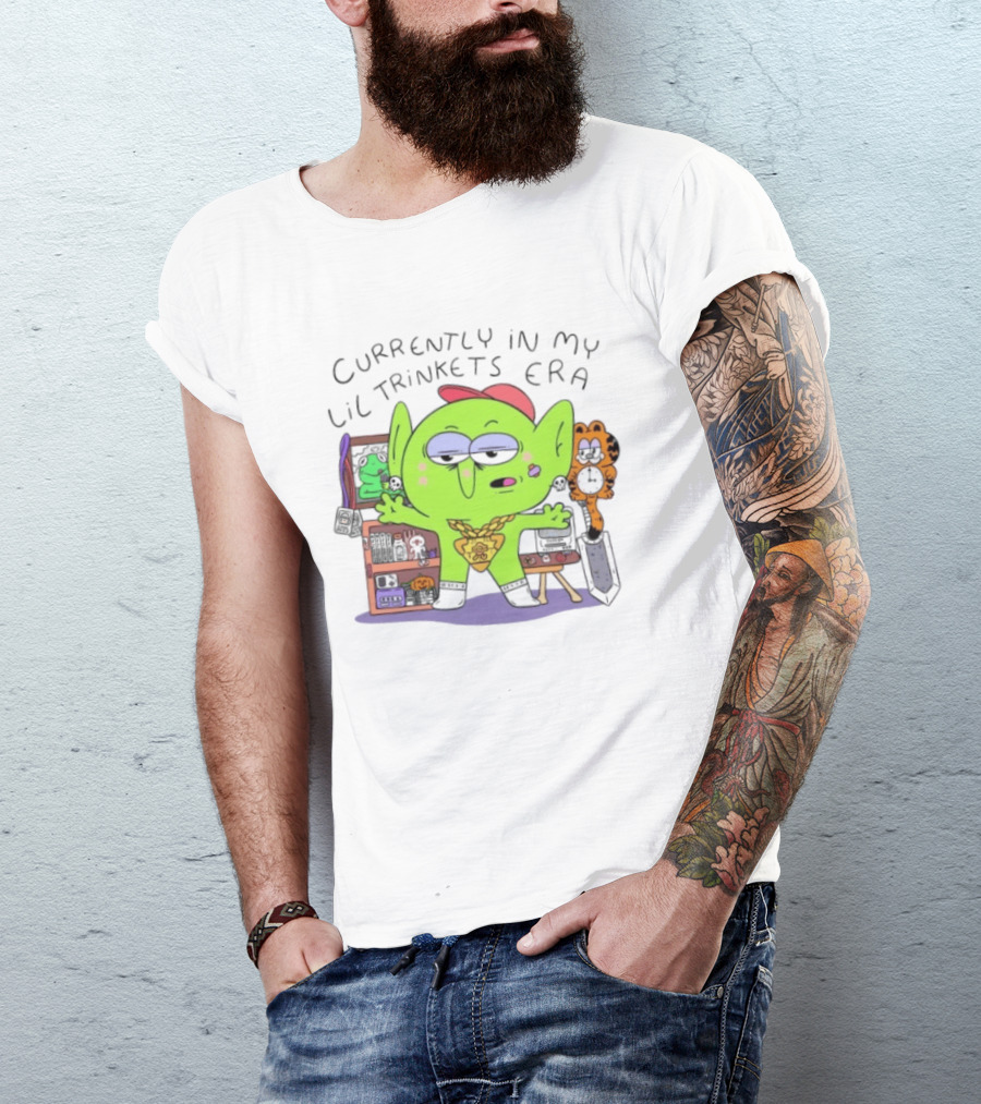 Currently In My Lil Trinkets Era Green Goblin Collectibles Fantasy Fun T-Shirt