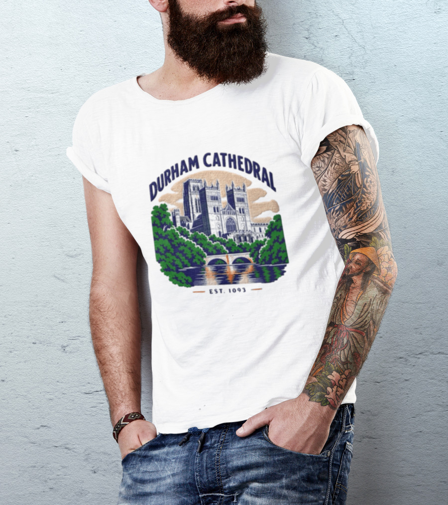 Durham Cathedral Est 1093 Iconic Landmark Travel Souvenir T-Shirt