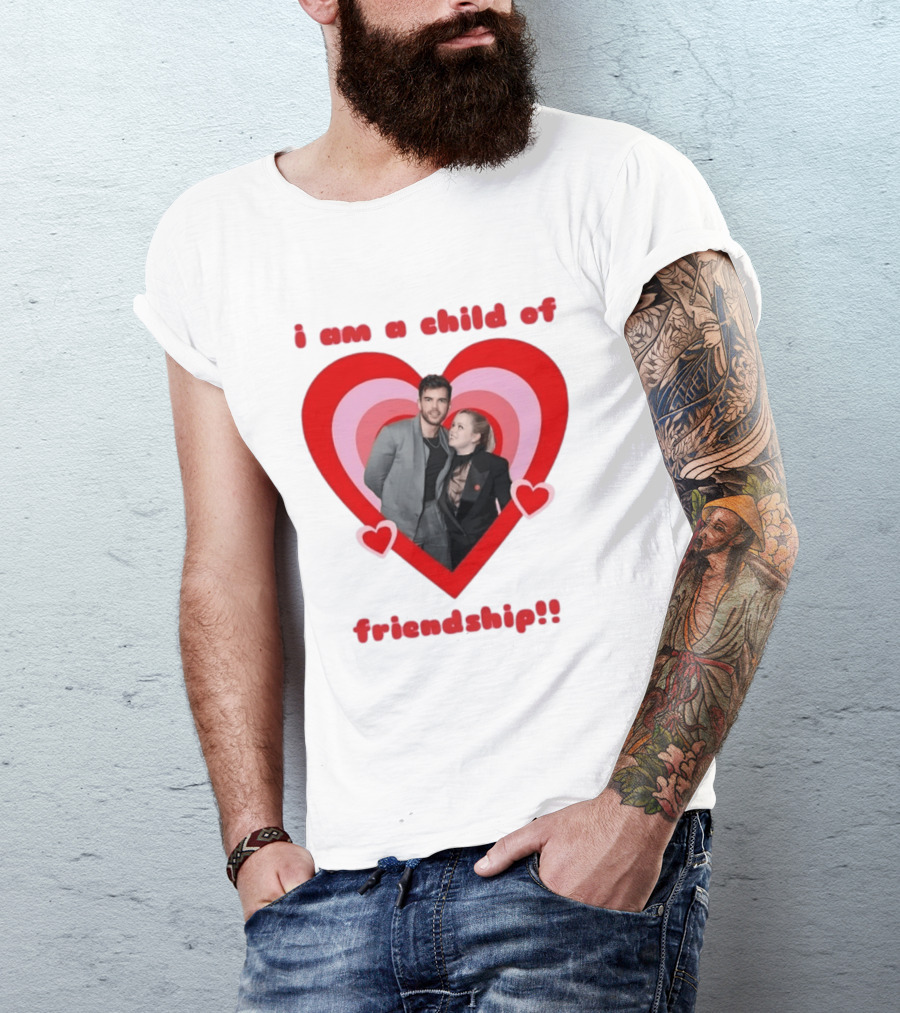 Luke Newton Nicola Coughlan I Am A Child Of Friendship Heart T-Shirt