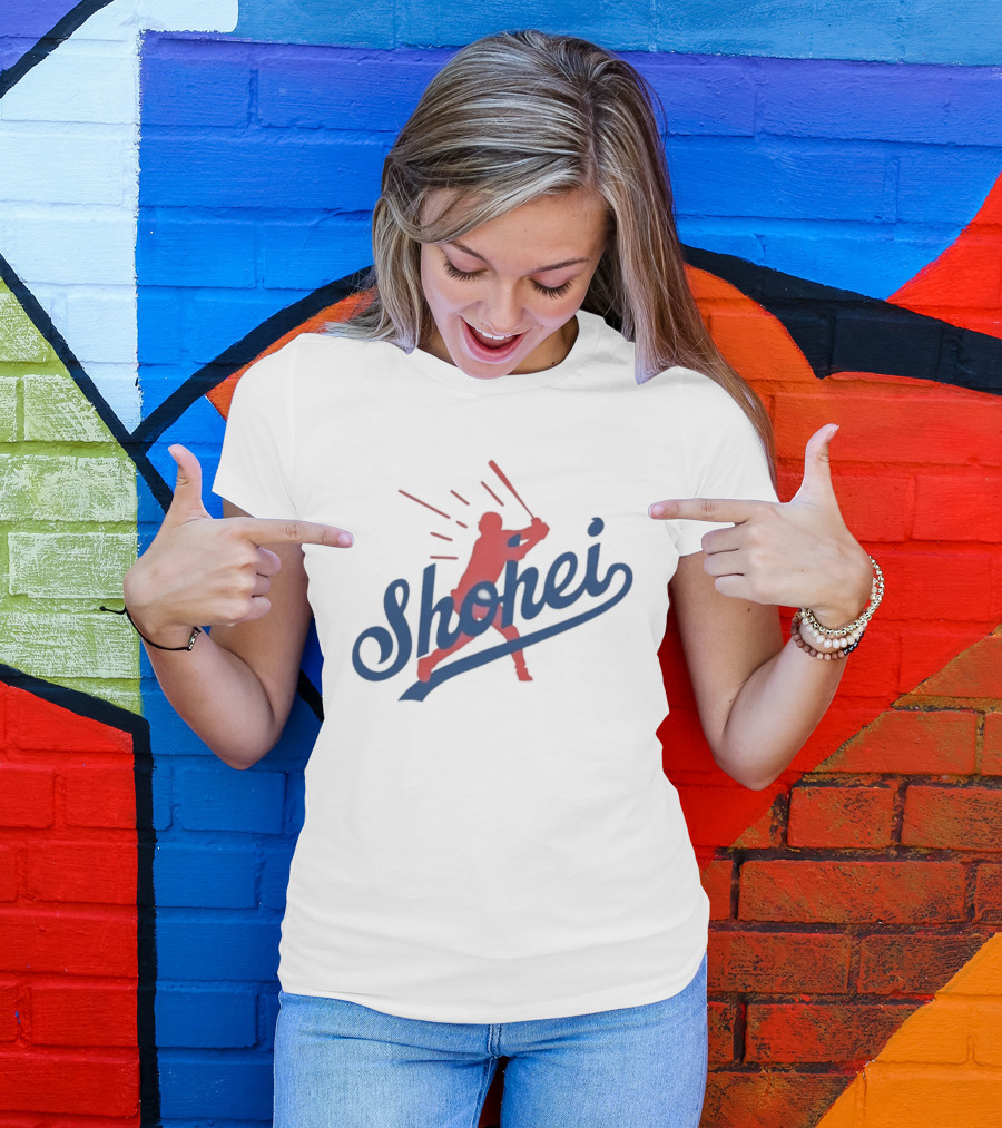 Shohei Ohtani MLB Los Angeles Baseball Player Silhouette Swing T-Shirt