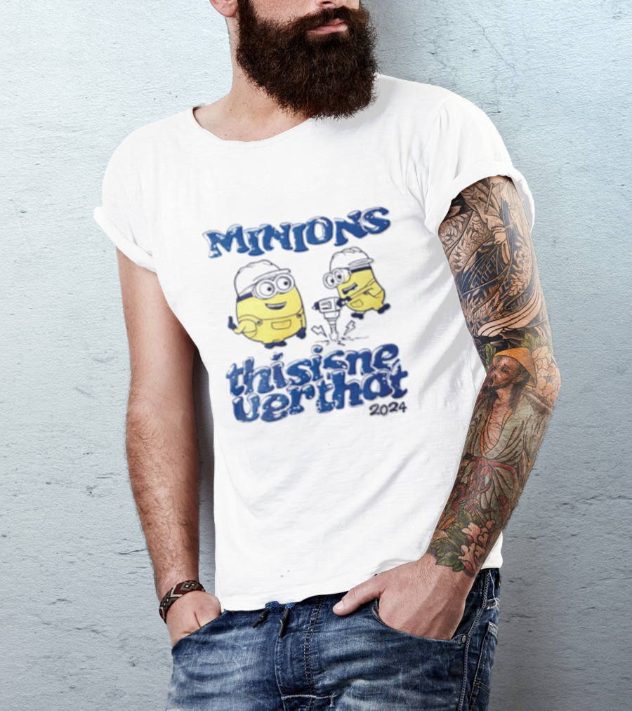 Minions Thisisneverthat 2024 Hard Hat Jackhammer T-Shirt