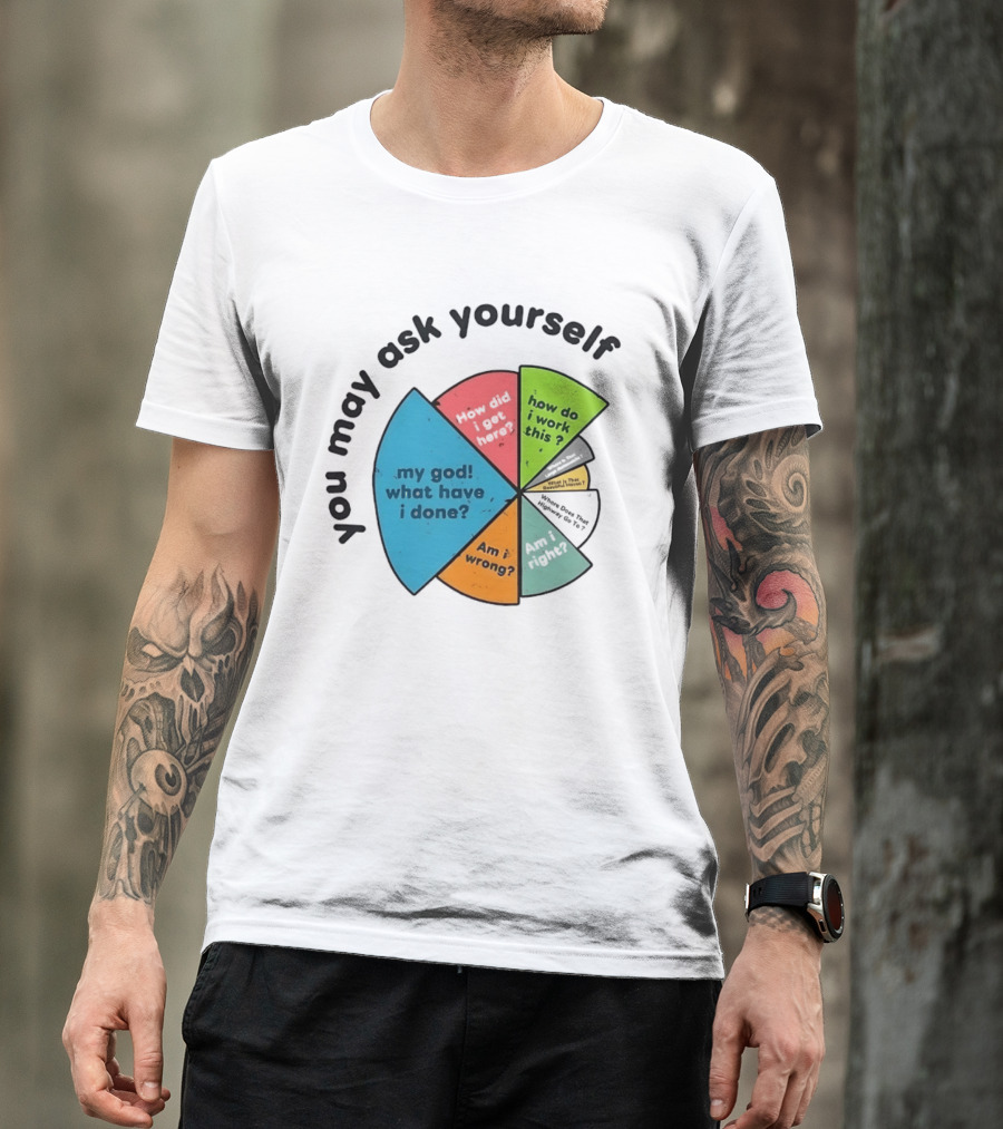 You May Ask Yourself My God What Have I Done How Do I Work This Pie Chart T-Shirt