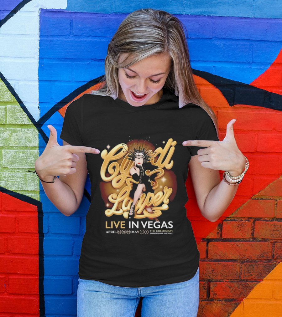 Cyndi Lauper Live In Vegas April May The Colosseum Caesars Palace T-Shirt