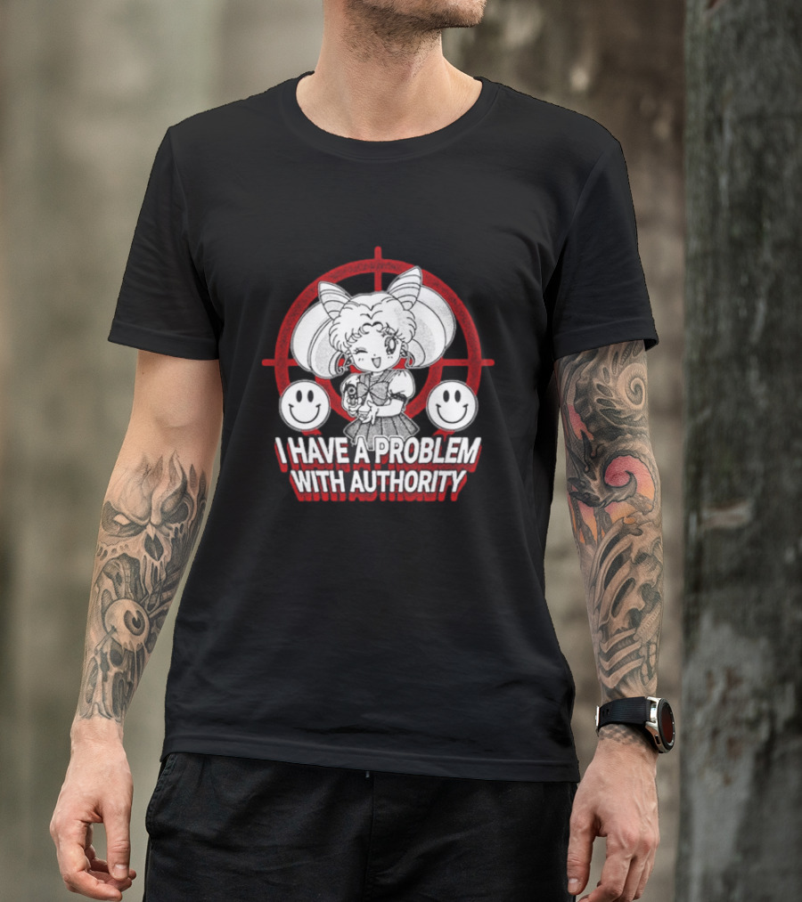 Sailor Moon I Have A Problem With Authority Anime Character Target Smiley Faces T-Shirt