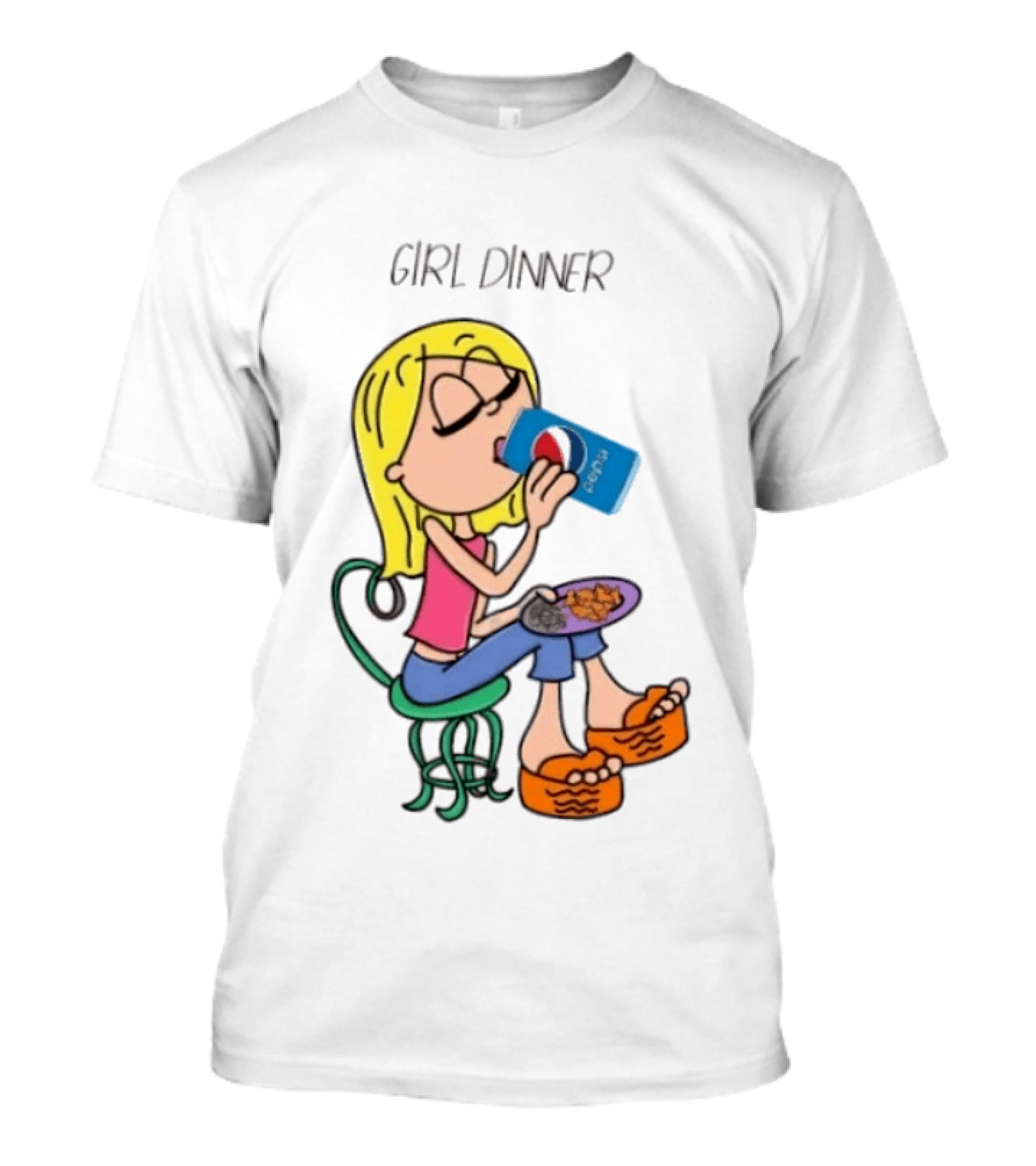 Lizzie McGuire Y2K Girl Dinner Pepsi Retro Fashion T-Shirt