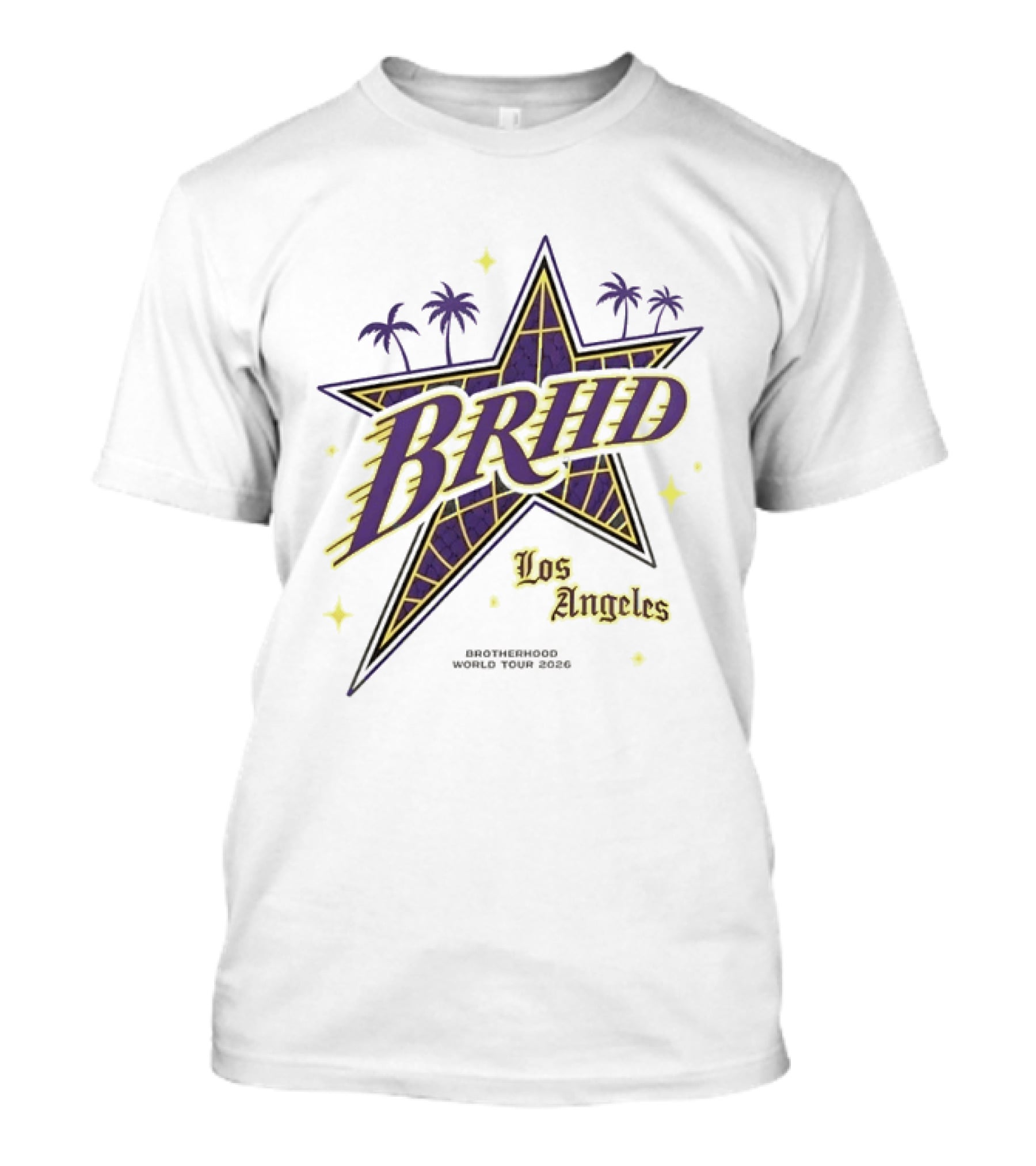 Los Angeles Brhd Brotherhood World Tour 2026 Star Palm Trees T-Shirt