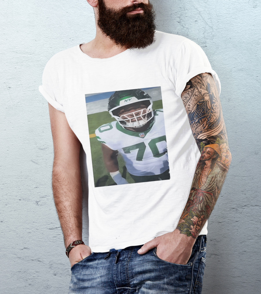 New York Jets Number 70 Football Player NFL Jersey T-Shirt