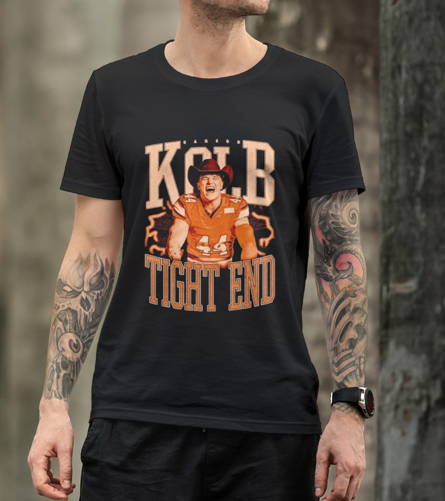 Carson Kolb 44 Cowboy Hat Football Player Tight End T-Shirt