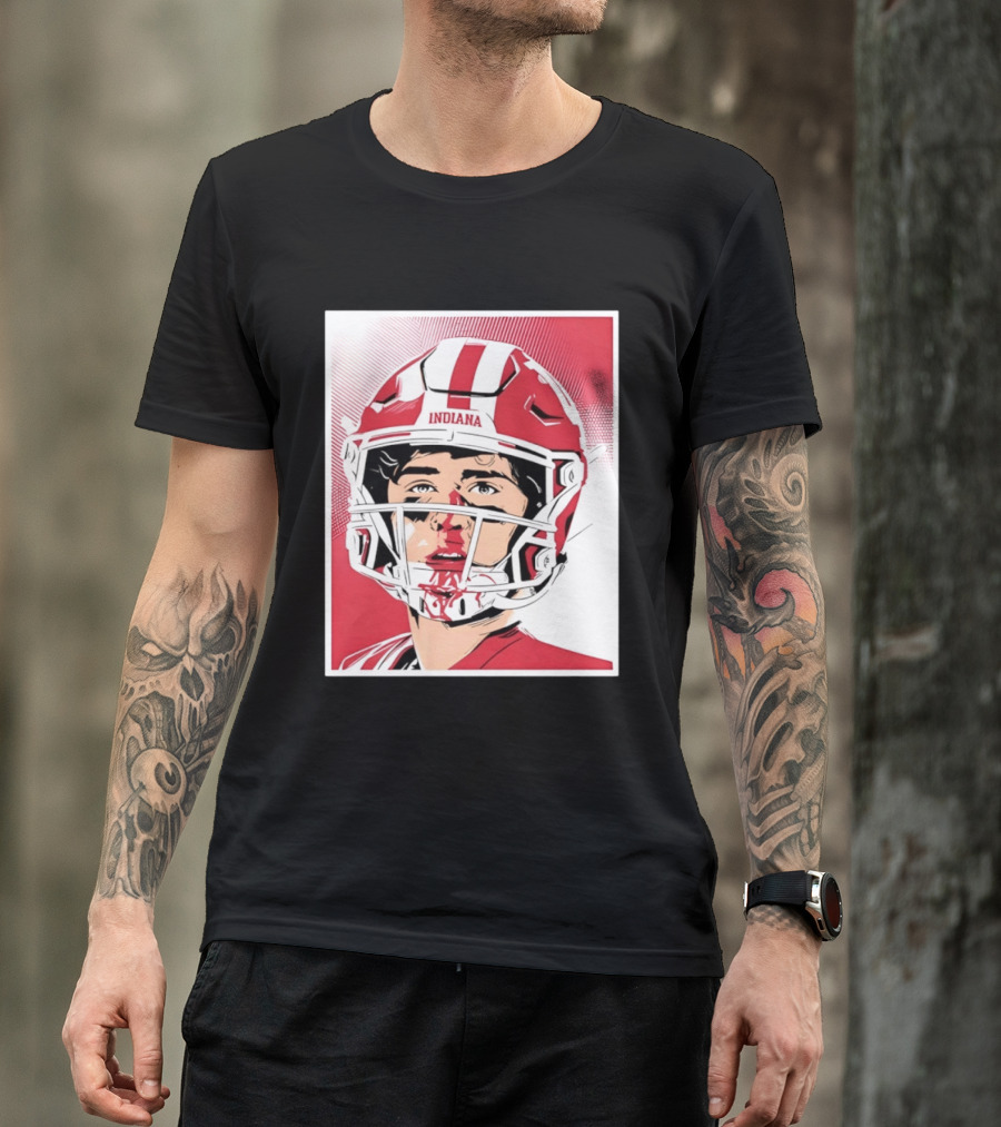 Josh Hoover Indiana Football Bloody Face Helmet T-Shirt