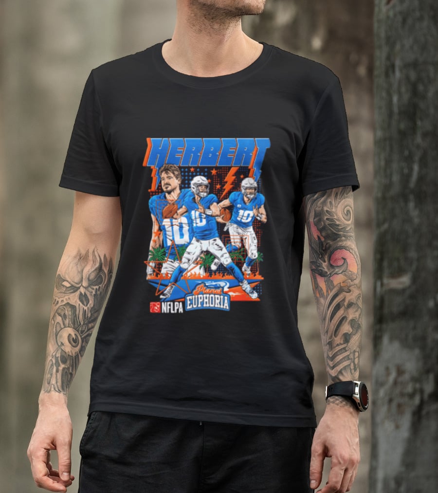 Herbert Player Euphoria NFLPA Limited Edition Lightning Version T-Shirt