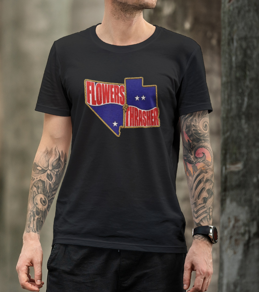 FLOWERS THRASHER Nevada Utah Patch T-Shirt