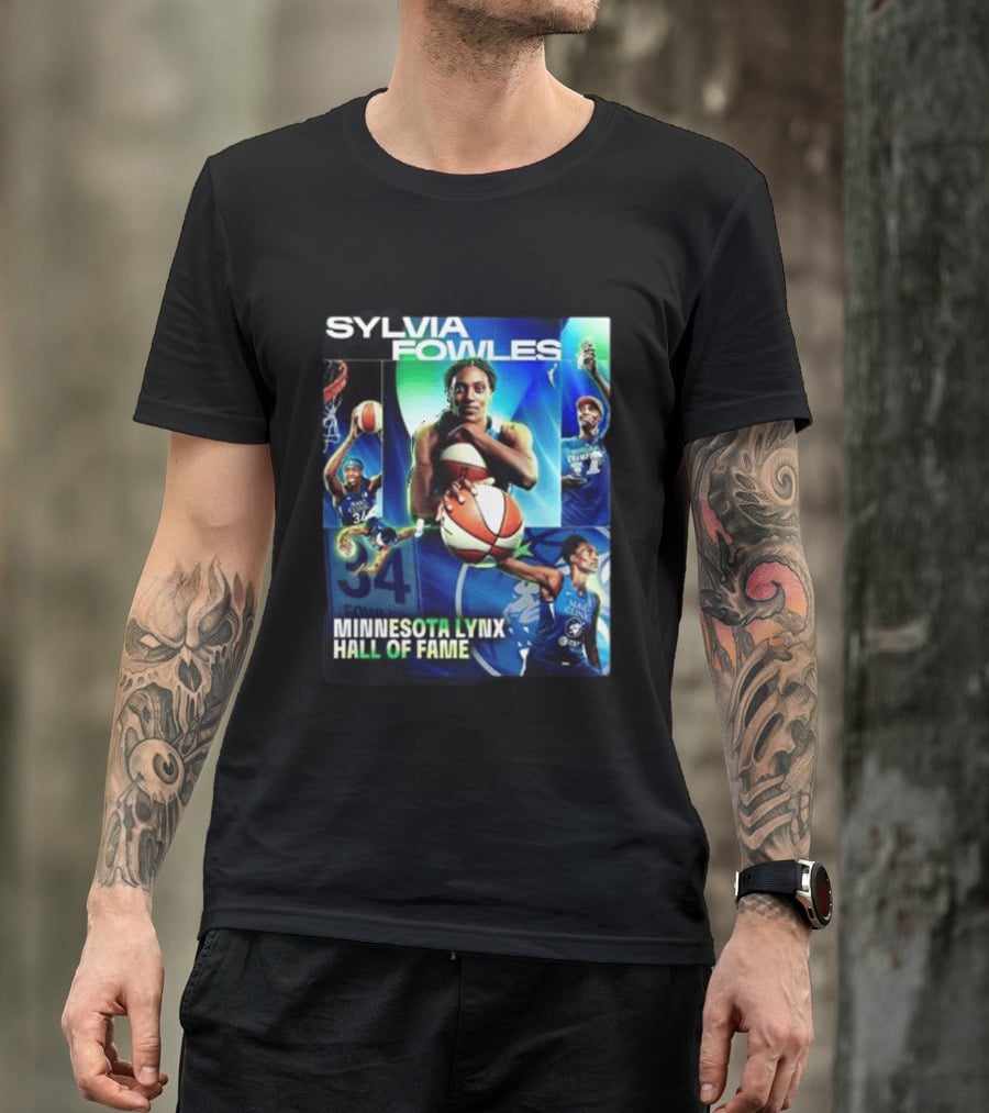 Sylvia Fowles Minnesota Lynx Hall Of Fame Basketball Legend 34 T-Shirt