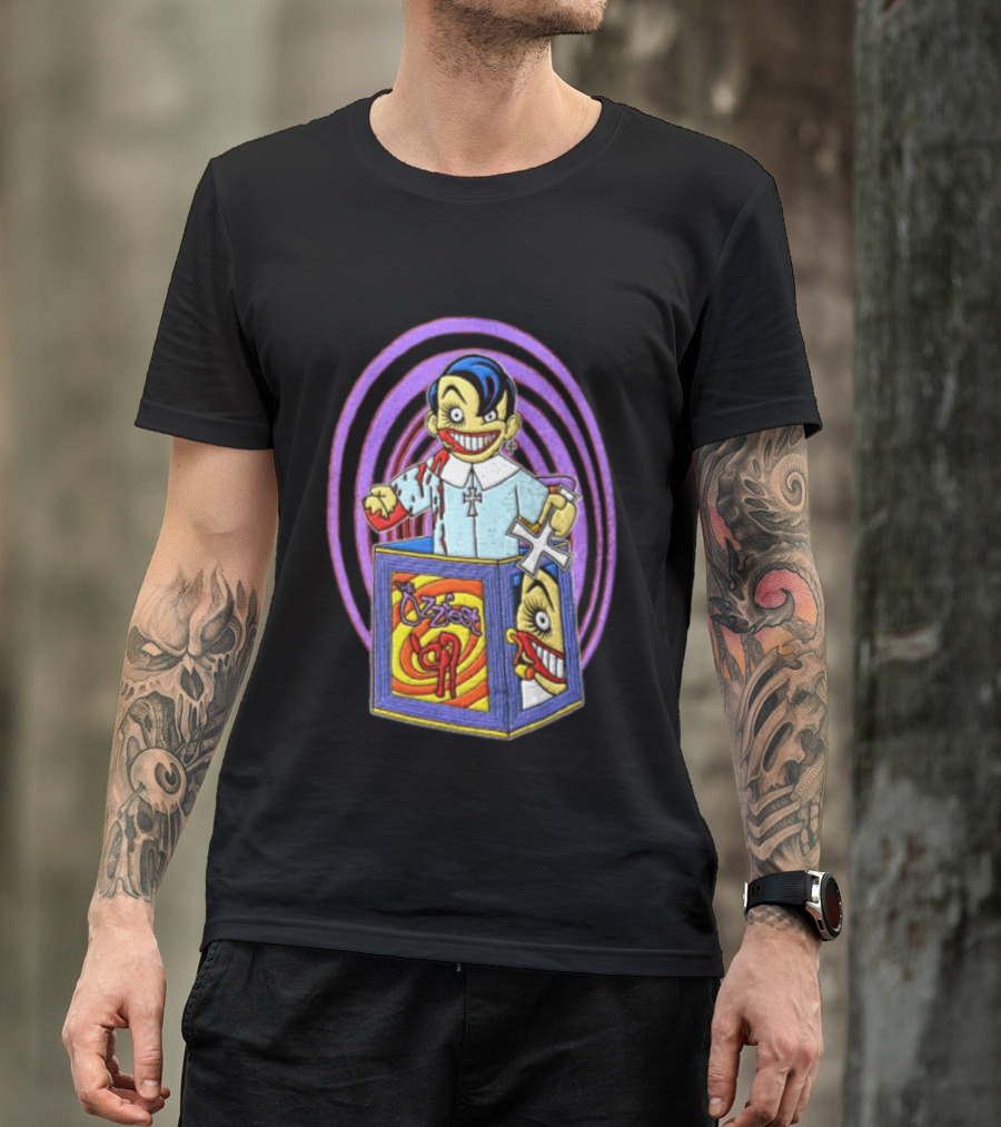 Ozzfest 1997 Cartoon Character With Cross And Blood Stained Attire T-Shirt