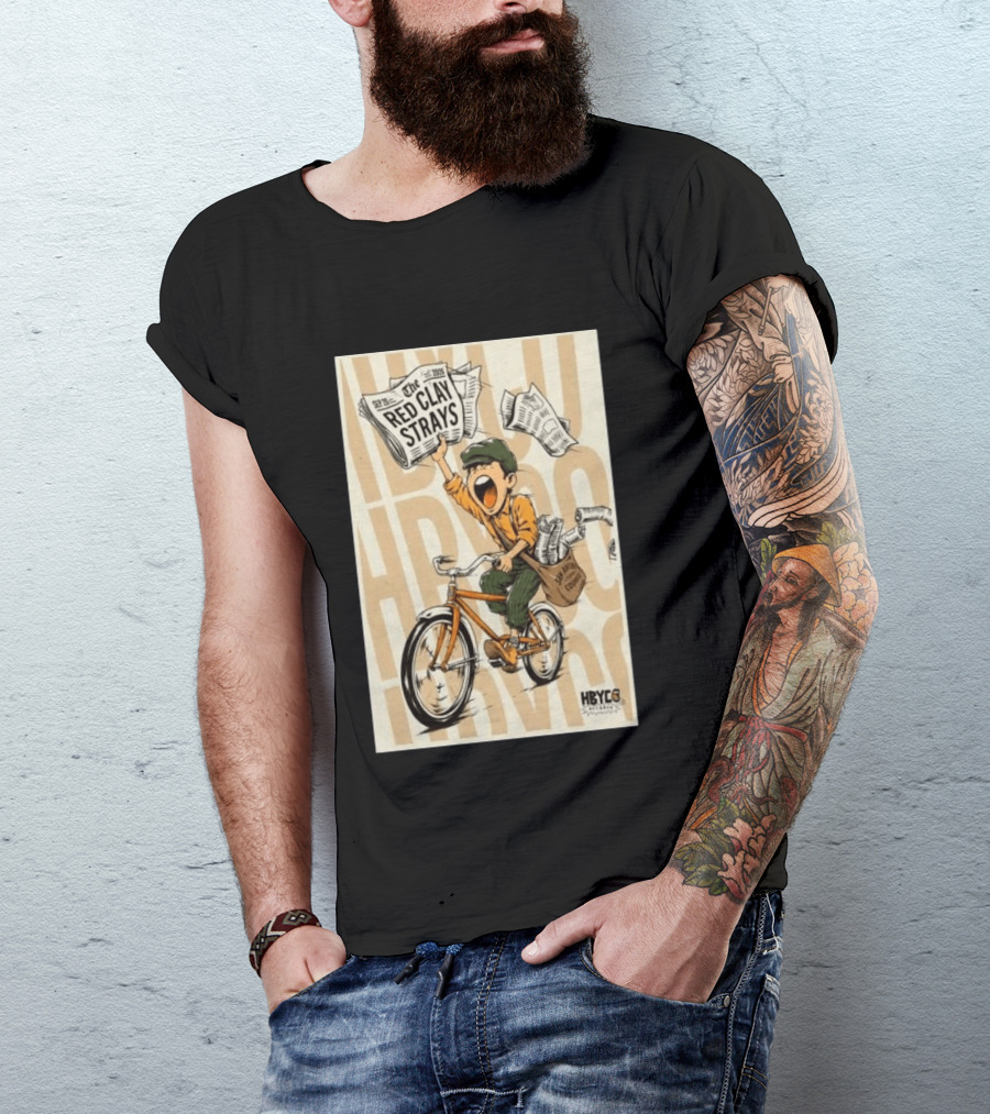 Red Clay Strays Sep 20 2026 San Antonio Frost Bank Center HBYCO Newsboy Bicycle T-Shirt