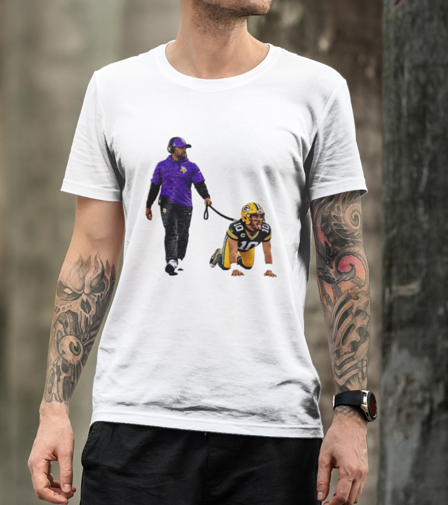 Brian Flores Minnesota Vikings Dominating Jordan Love Green Bay Packers NFL Meme T-Shirt