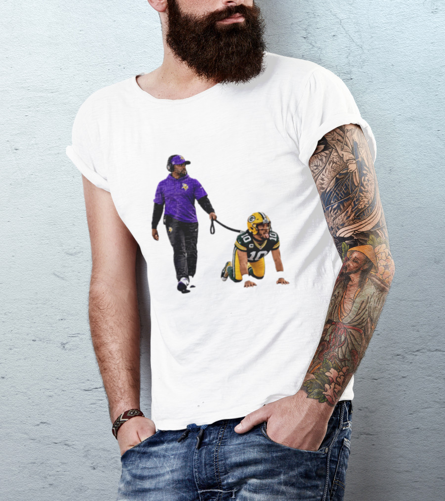Brian Flores Minnesota Vikings Dominating Jordan Love Green Bay Packers NFL Meme T-Shirt