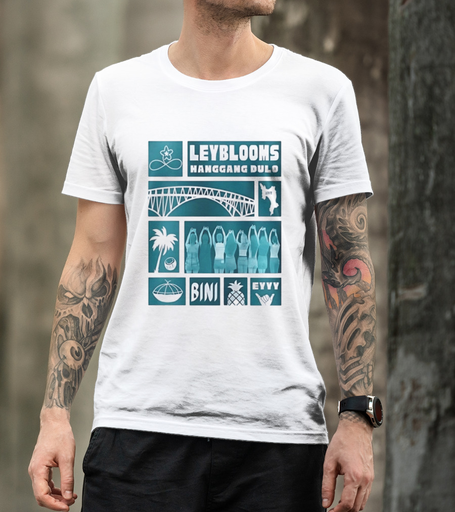 Leyblooms Hanggang Dulo Bini Eyyy Leyte Bridge Palm Coconut Pineapple T-Shirt