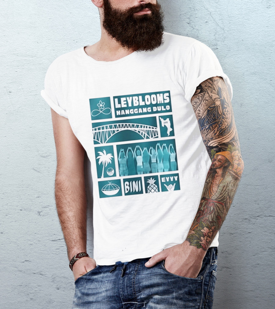 Leyblooms Hanggang Dulo Bini Eyyy Leyte Bridge Palm Coconut Pineapple T-Shirt