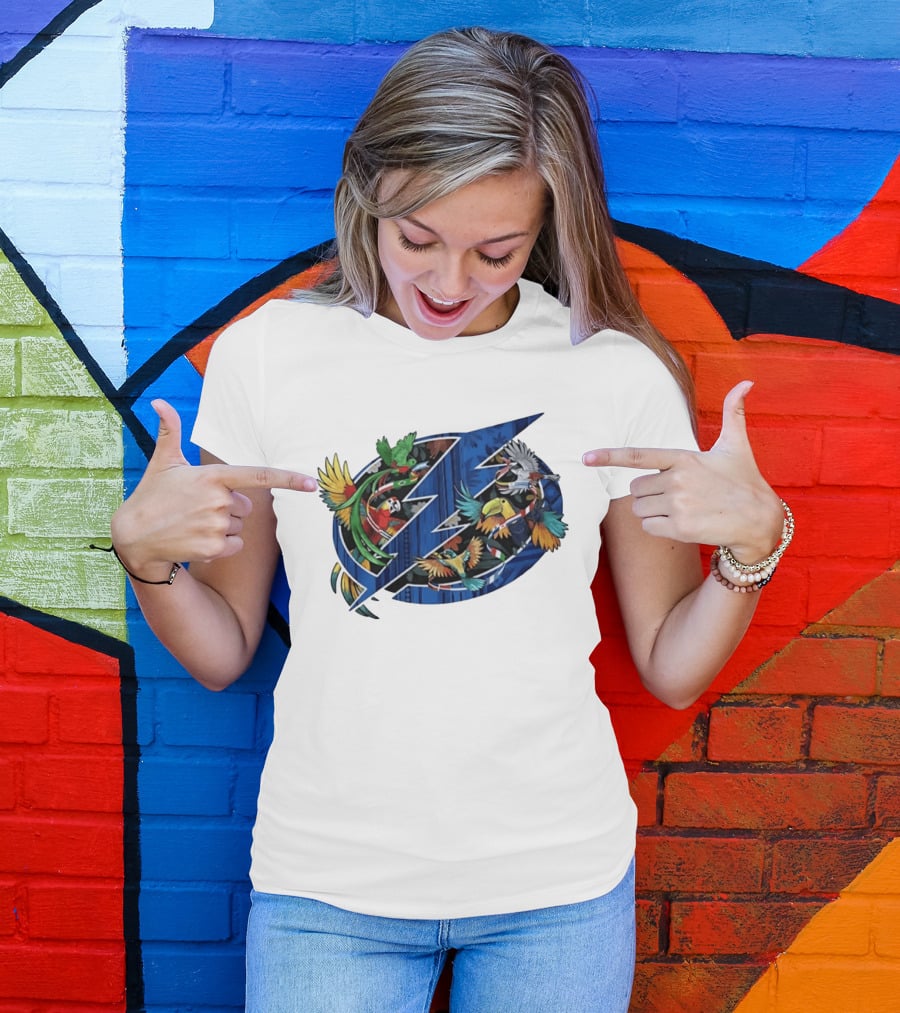 Tampa Bay Lightning NHL Tropical Birds Parrot Toucan Floridian T-Shirt