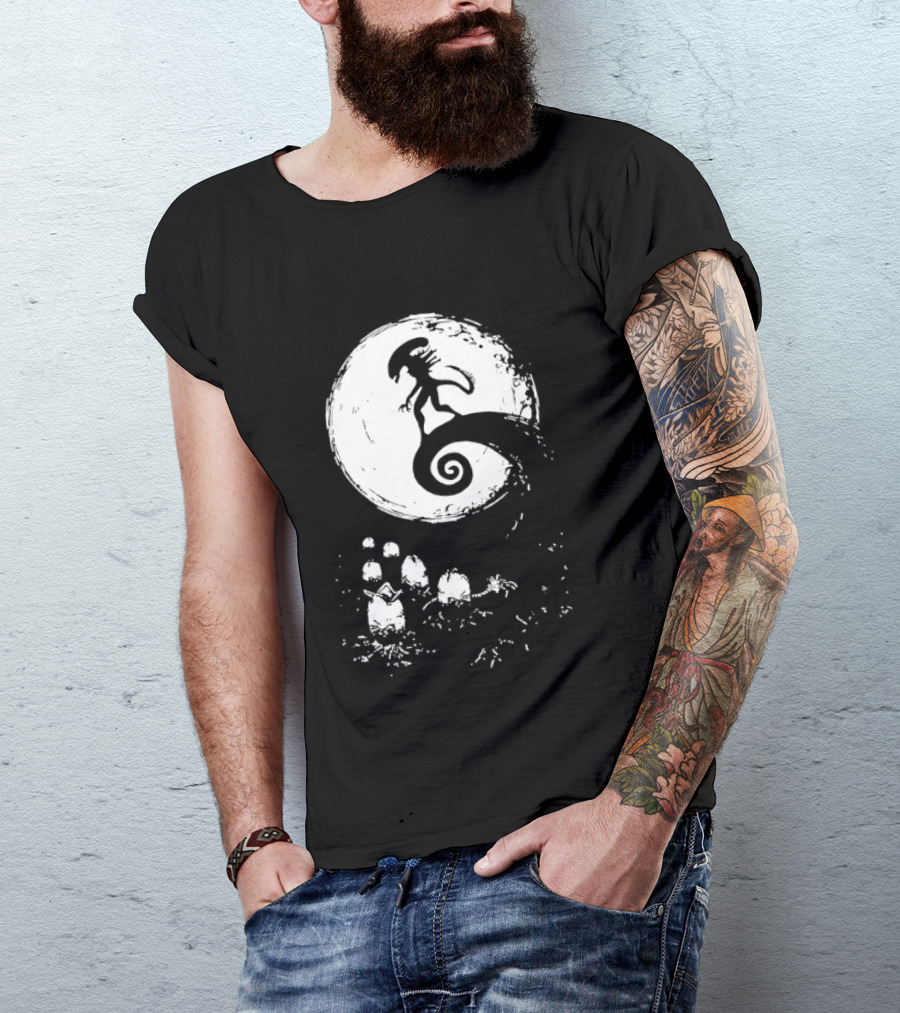 Alien Xenomorph Nightmare Before Christmas Mashup T-Shirt