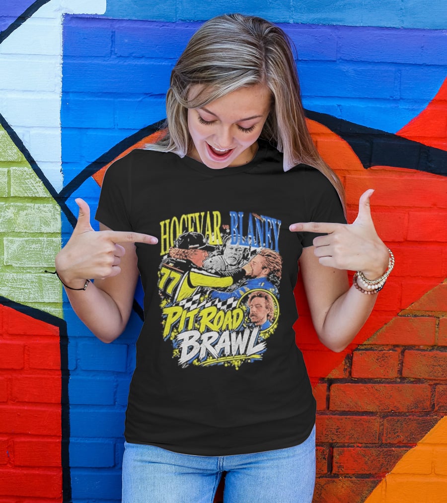 Hocevar Blaney Pit Road Brawl Racing 77 T-Shirt