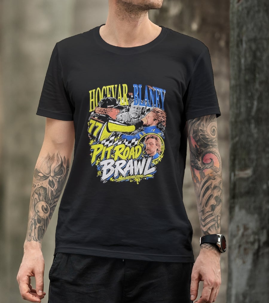 Hocevar Blaney Pit Road Brawl Racing 77 T-Shirt