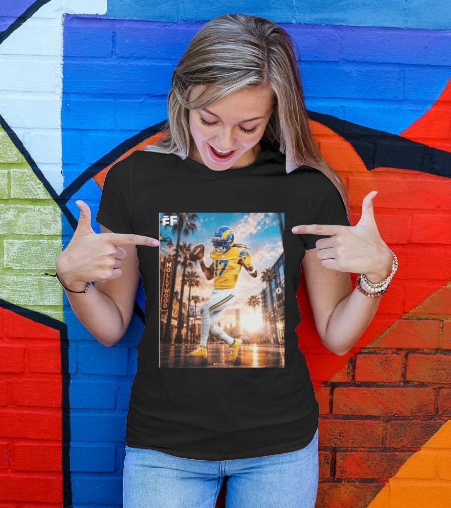 Los Angeles Rams Hollywood Davante Adams 17 Football Player T-Shirt