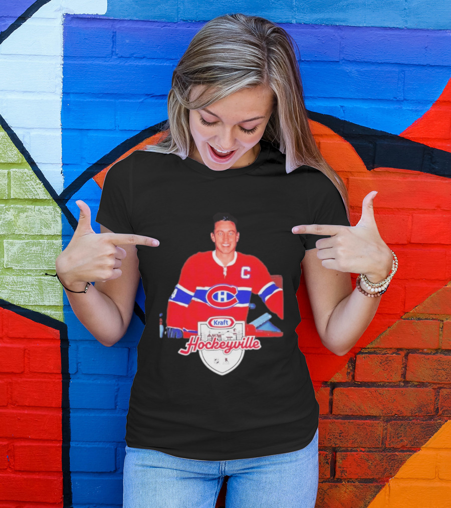 Jean Béliveau Montreal Canadiens Kraft Hockeyville Canadiens Logo Vintage Hockey T-Shirt